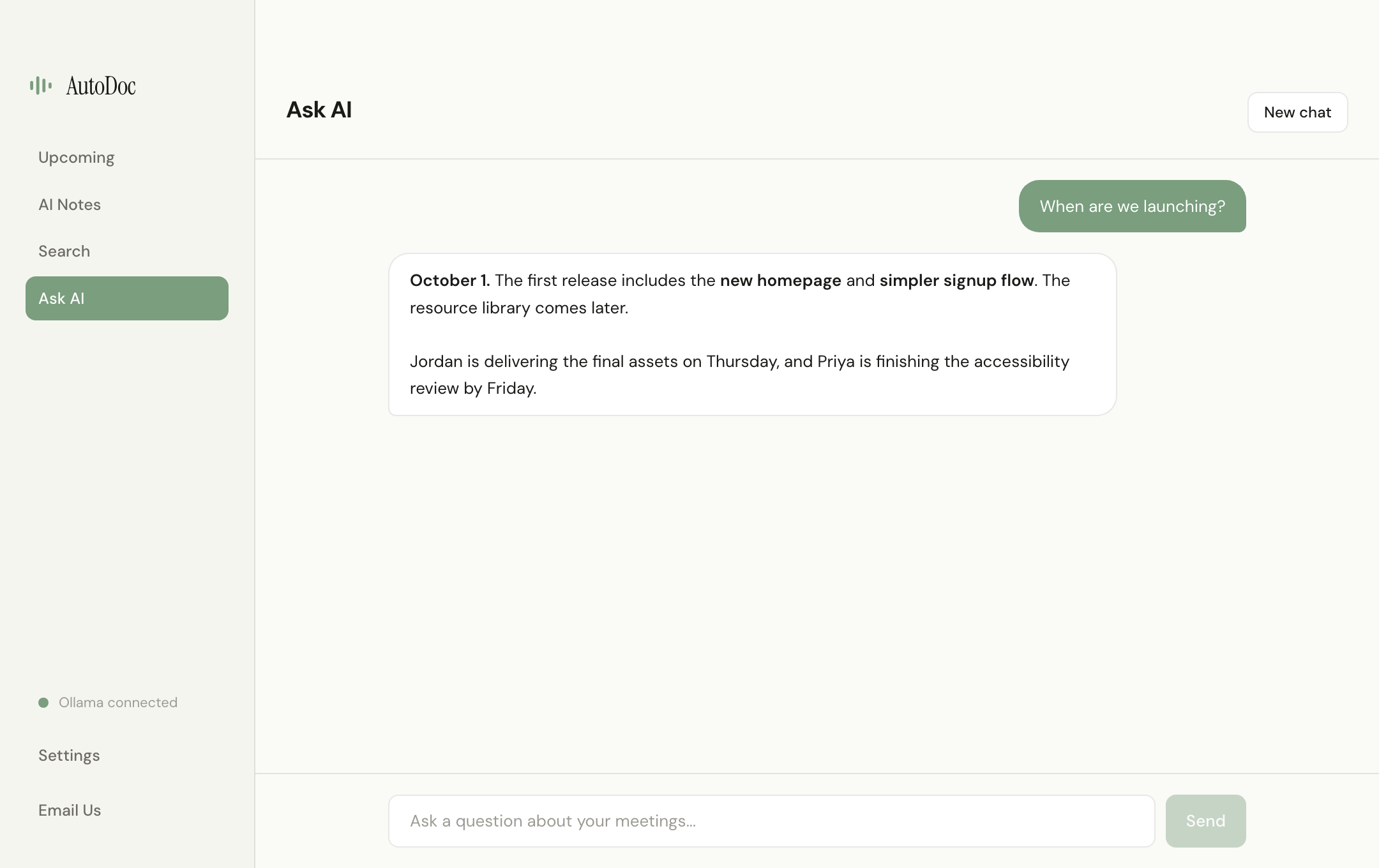 AutoDoc Ask AI answers